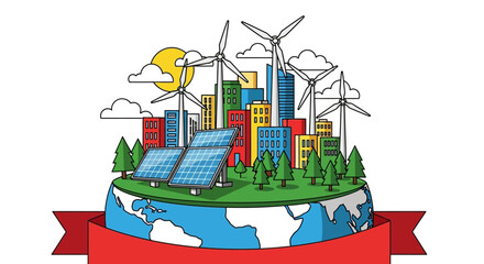 Whisk illustration with flowing lines and abstract shapes