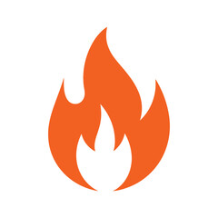 Fire Flame Icon - Heat, Danger & Energy Symbol