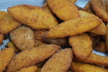 Korean-style crispy fried sweet potato cakes (goguma-jeon or gamja-jeon)