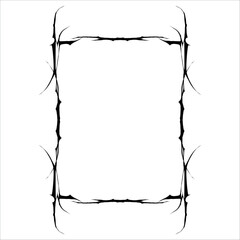 Vintage decorative vector frame in Gothic style - elegant black vector frame on white background, EPS 10
