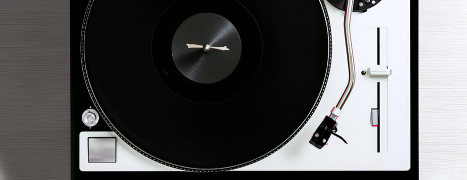 vinyl record player, record, AI generated