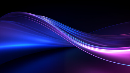 Neon Wave Abstract Background  Blue & Purple Fluid Motion