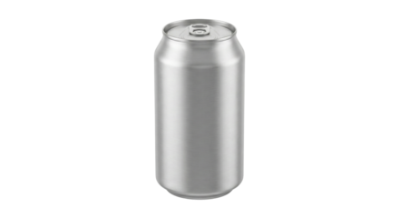 Aluminum can beverage container perfect for soda beer or refreshing drink item isolated on transparent background
