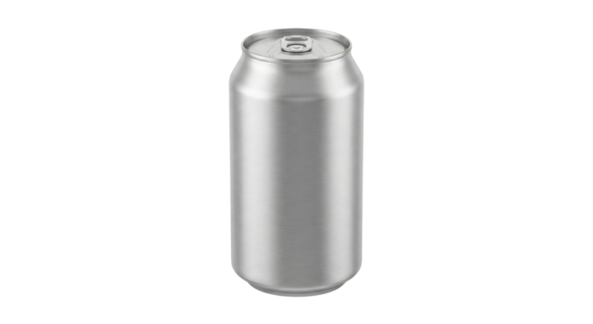 Aluminum can beverage container perfect for soda beer or refreshing drink item isolated on transparent background