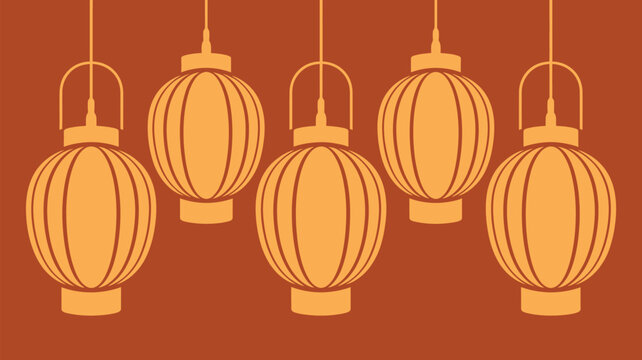 Celebrate Asian culture with vibrant hanging lanterns for festive events or add a touch of traditional charm to any design project