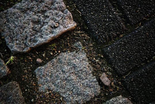 Stone pattern, brick, different shapes and colors