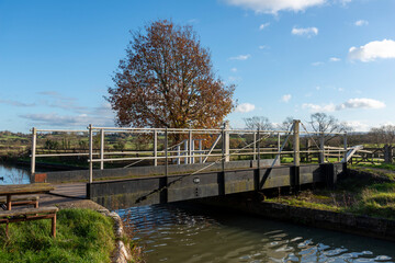 Bridge 156, a swing bridge on the Kennet and Avon canal in Wiltshire, near Semington