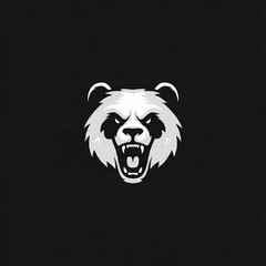 Powerful panda logo for branding, gaming, sports teams, or apparel designs with a modern edge and a fierce, memorable aesthetic for impactful visuals