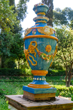 Jardin de los Leones Fountain (Lions Garden) at Maria Luisa Park - Seville, Andalusia, Spain
