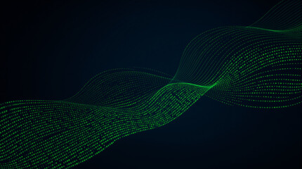 Digital Data Flow: An abstract display of flowing digital data in shades of green, with subtle patterns against a deep background.