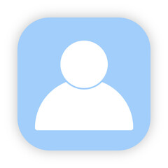 User profile avatar interface icon in a transparent background