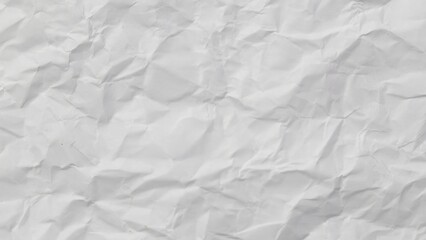 White Crumpled and Wrinkled Paper Texture. Abstract Background of Crushed and Folded Waste Paper for Web Design, Poster Mockups, or Photo Overlays.