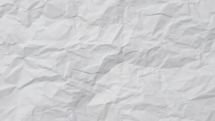 White Crumpled and Wrinkled Paper Texture. Abstract Background of Crushed and Folded Waste Paper for Web Design, Poster Mockups, or Photo Overlays.