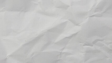 White Crumpled and Wrinkled Paper Texture. Abstract Background of Crushed and Folded Waste Paper for Web Design, Poster Mockups, or Photo Overlays.