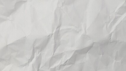 White Crumpled and Wrinkled Paper Texture. Abstract Background of Crushed and Folded Waste Paper for Web Design, Poster Mockups, or Photo Overlays.