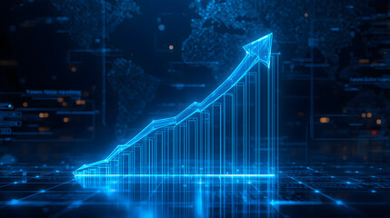 Business Growth Chart: Financial Success and Data Analytics