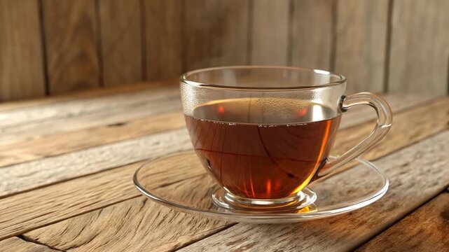soft tea rose cup against wooden background