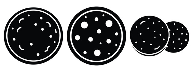 Fototapeta premium christmas cookie silhouette vector icon set