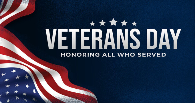 Honor veterans with this patriotic design featuring the American flag and stars perfect for Veterans Day