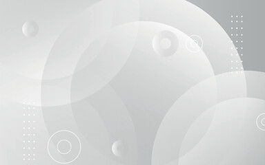 Abstract gray gradient background with transparent white circle shape design and modern dotted line decoration. EPS. 5