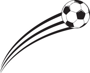 Black and white soccer ball icon