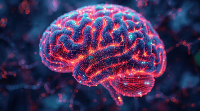 Brain Jigsaw Puzzle – Creativity, Autism and Neurodiversity Concept 