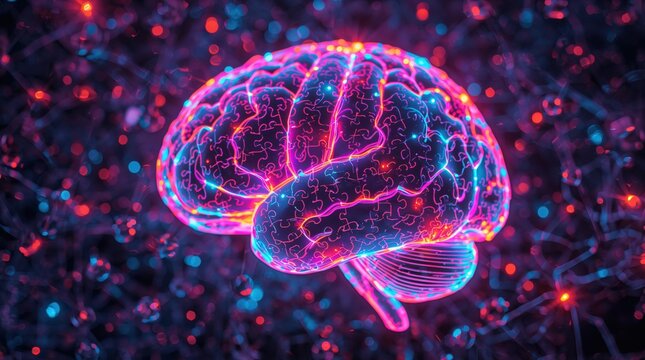 Brain Jigsaw Puzzle – Creativity, Autism and Neurodiversity Concept 