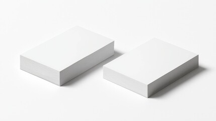 Fototapeta premium Elegant White Business Card Mockups on Clean White Background