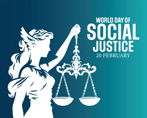 World day social justice vector image.
