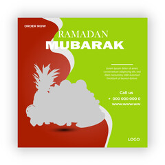 Ramadan mubarak kareem social media post design template 
