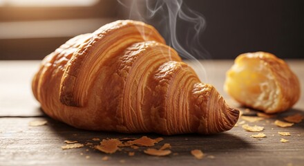 Classic Parisian Morning Croissant