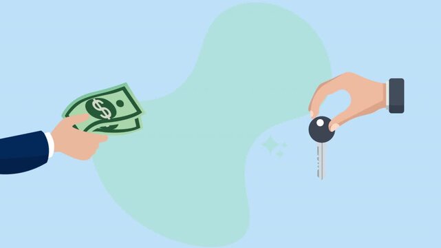 Conceptual Animation of Buying a Car or Property in Kuwait.