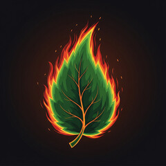 abstract colorful leaf