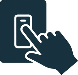 An Icon of a Hand Switching a Wall Light Switch