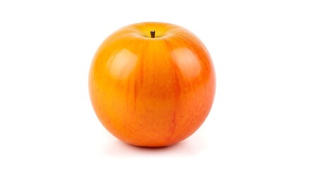 A single orange and red apple isolated on white background