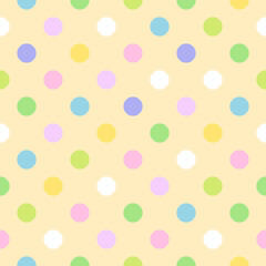 Celebration Polka Dot pattern, Colorful seamless texture.