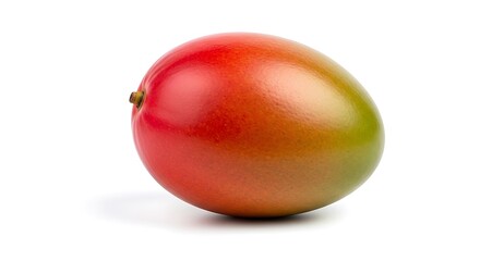 Red and green mango isolated on white background