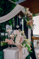 Simple indoor beautiful wedding decor, surprise romantic date indoors