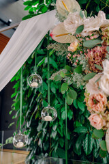 Simple indoor beautiful wedding decor, surprise romantic date indoors