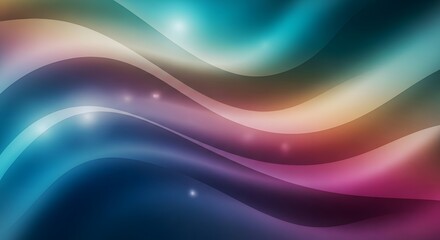 Abstract blue background with dynamic wave pattern, smooth lines, and flowing light design