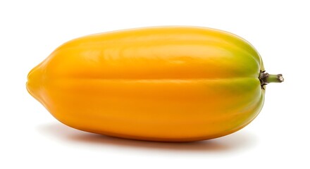 Yellow papaya fruit isolated on white background