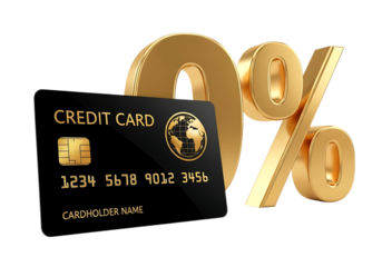 Exclusive zero percent interest offer with a black credit card