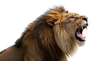 Bold Portrait of a Roaring Lion Showcasing Strength and Wild Emotion
