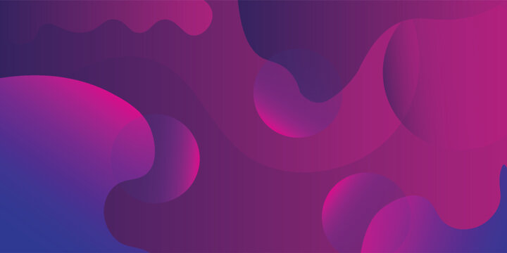 Liquid color background design. Purple elements with fluid gradient. Dynamic shapes composition. Vector illustration