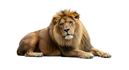 Obraz premium Power and Poise: Lion Reclining with a Royal Presence