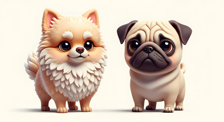 Fototapeta premium Dog and cat.