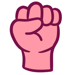 Cartoon hand sign vector drawing illustration