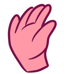 Cartoon hand sign vector drawing illustration
