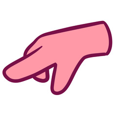 Cartoon hand sign vector drawing illustration