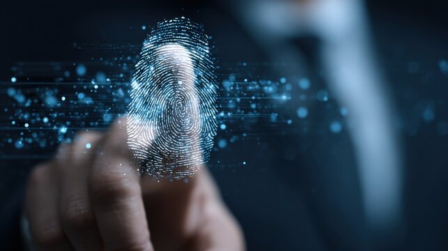 Digital fingerprint scanning for modern security - Powered by Adobe